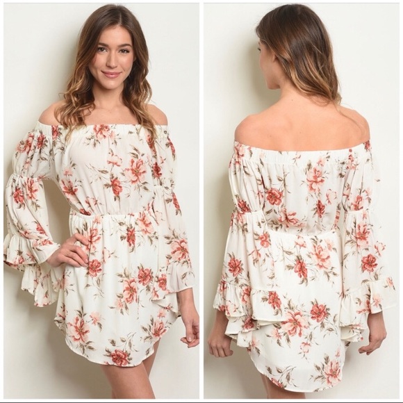 Off the shoulder floral dress 🌷 - Picture 1 of 4